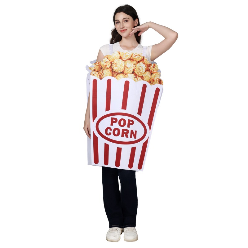 Popcorn - Nowy kostium cosplay na Halloween, zabawny