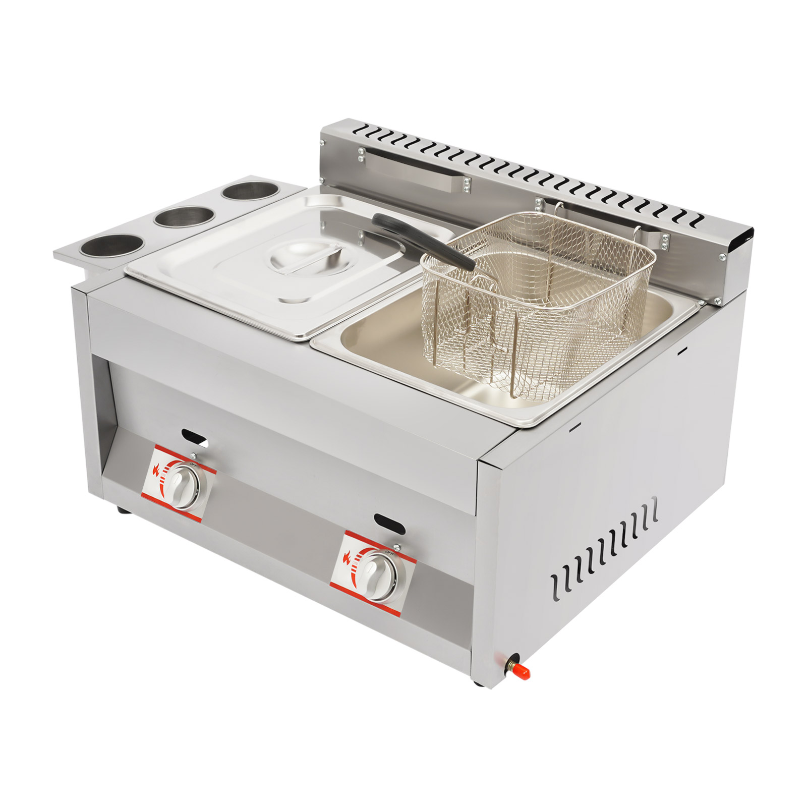 Food Snacks Catering - Profesjonalna frytownica dwukomorowa 6.34Qt na gaz