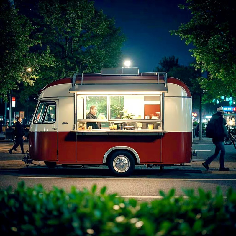 Food Snacks Catering - Przenośny mobilny wózek gastronomiczny, przyczepa do