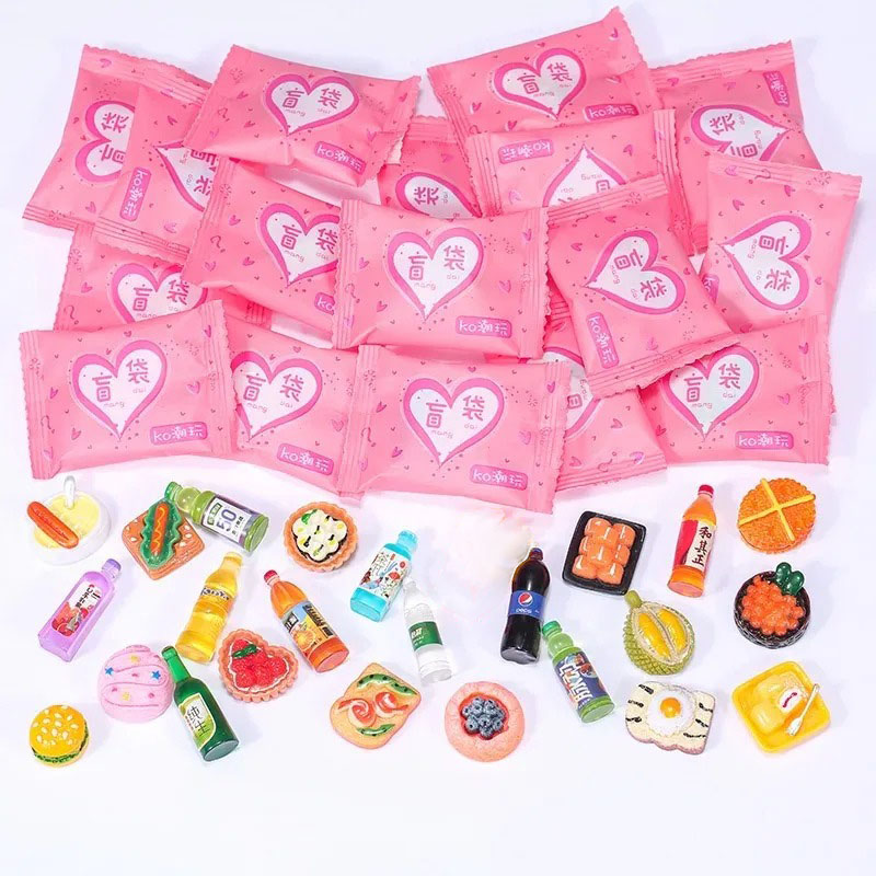 Food Snacks Drinks - Losowe wzory torebek, miniaturowe zabawki spożywcze,